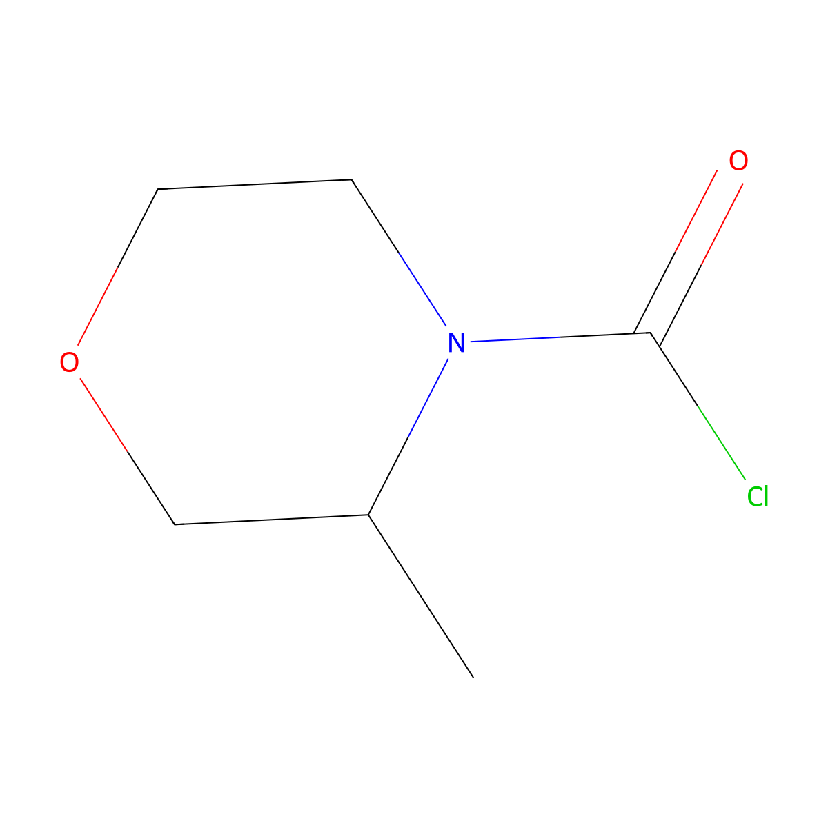 3-Methylmorpholine-4-carbonyl chloride molecular structure, CAS 1541663-61-9