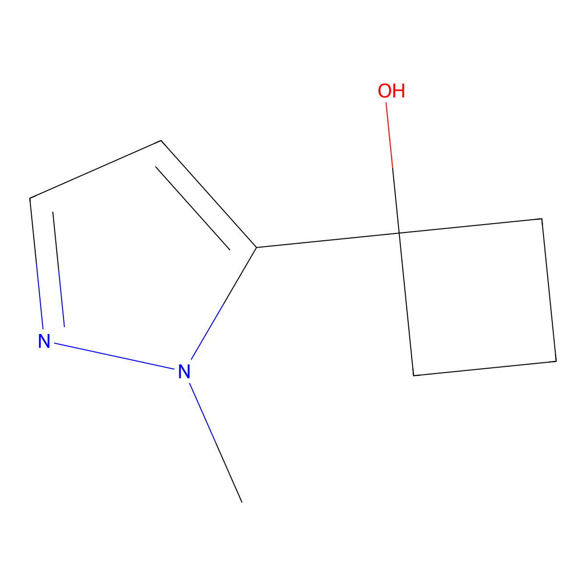 1-(1-Methyl-1H-pyraZol-5-yl)cyclobutanol molecular structure, CAS 1541689-42-2