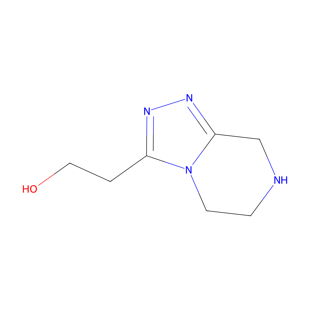 2-{5H,6H,7H,8H-[1,2,4]triazolo[4,3-a]pyrazin-3-yl}ethan-1-ol molecular structure, CAS 1541716-21-5