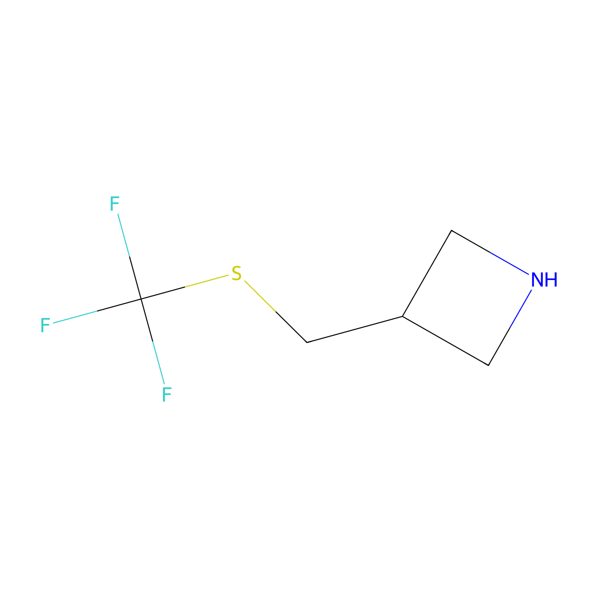 3-(((Trifluoromethyl)thio)methyl)azetidine molecular structure, CAS 1541723-79-8