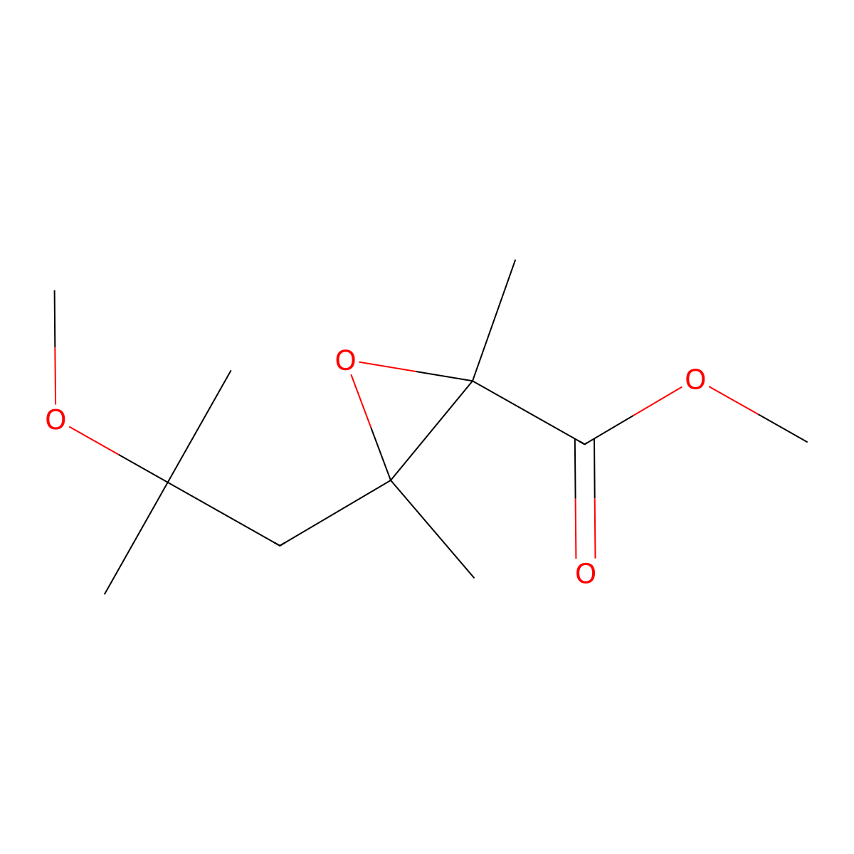 Methyl 3-(2-methoxy-2-methylpropyl)-2,3-dimethyloxirane-2-carboxylate molecular structure, CAS 1541732-26-6