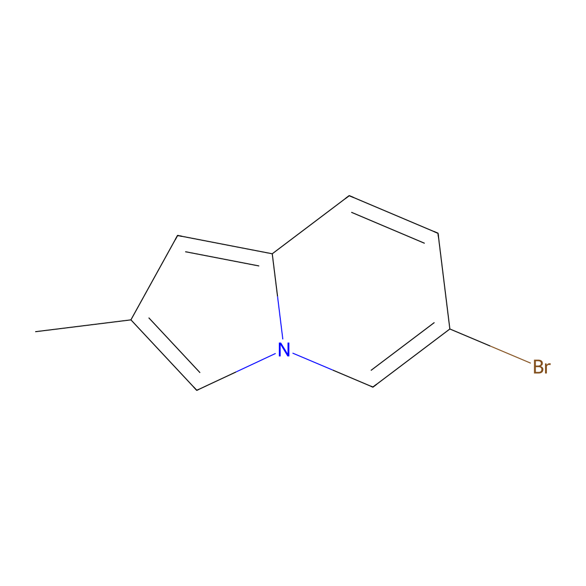 6-Bromo-2-methylindolizine molecular structure, CAS 1541744-91-5