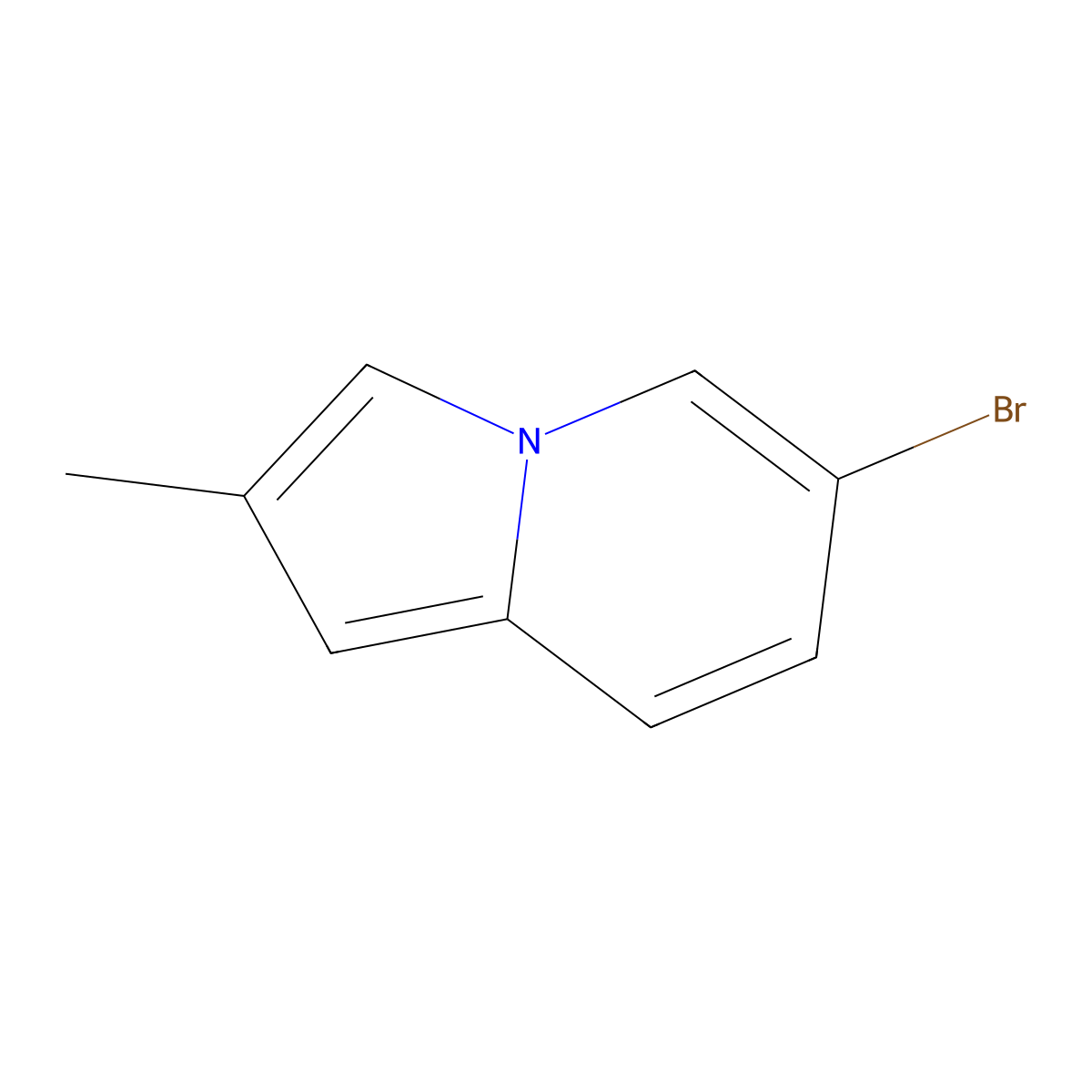 6-Bromo-2-methylindolizine molecular structure, CAS 1541744-91-5
