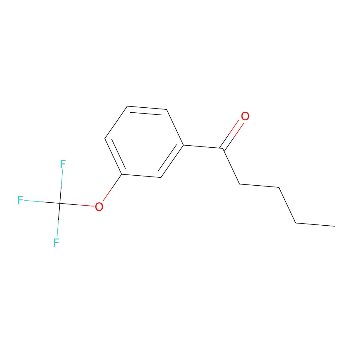 1-(3-Trifluoromethoxy-phenyl)-pentan-1-one molecular structure, CAS 1541757-07-6