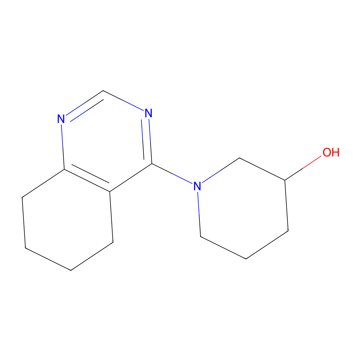 1-(5,6,7,8-Tetrahydroquinazolin-4-yl)piperidin-3-ol molecular structure, CAS 1541766-76-0