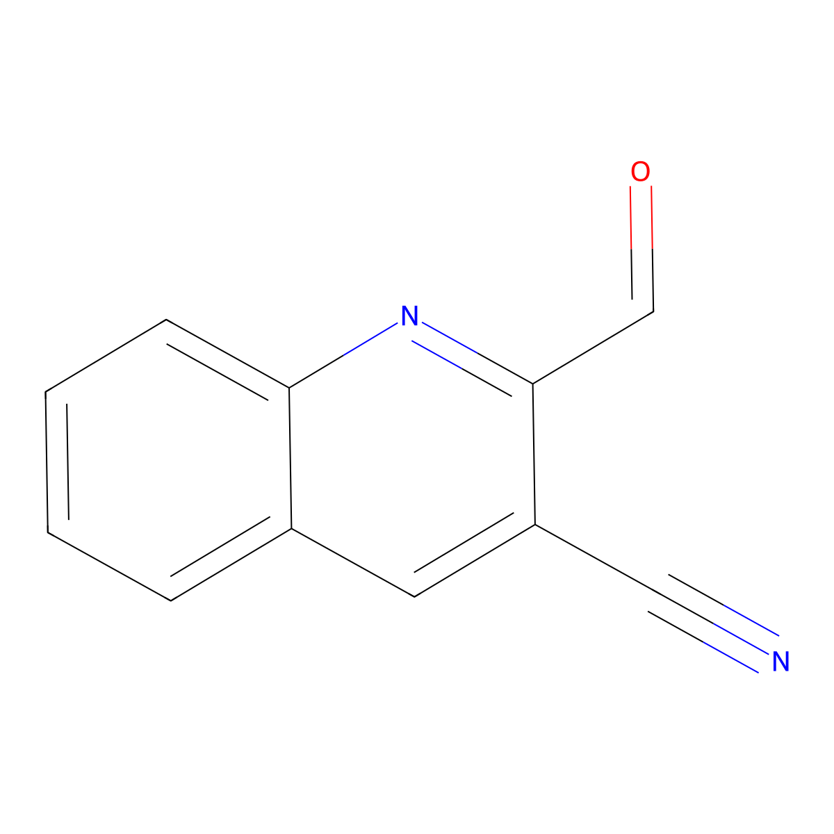 2-Formylquinoline-3-carbonitrile molecular structure, CAS 1541768-99-3