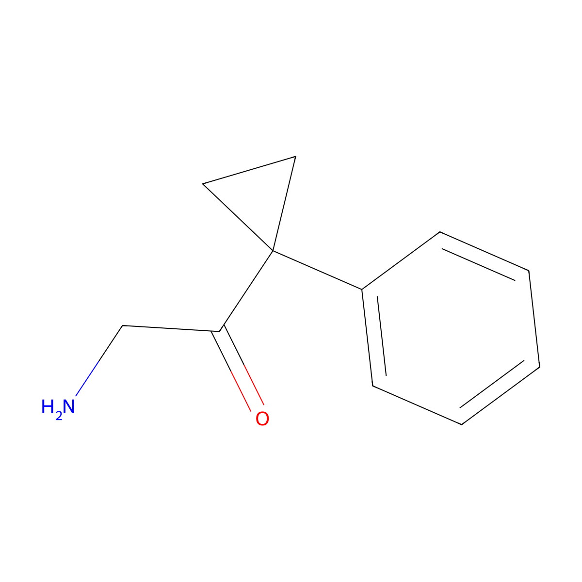 2-Amino-1-(1-phenylcyclopropyl)ethan-1-one molecular structure, CAS 1541770-55-1