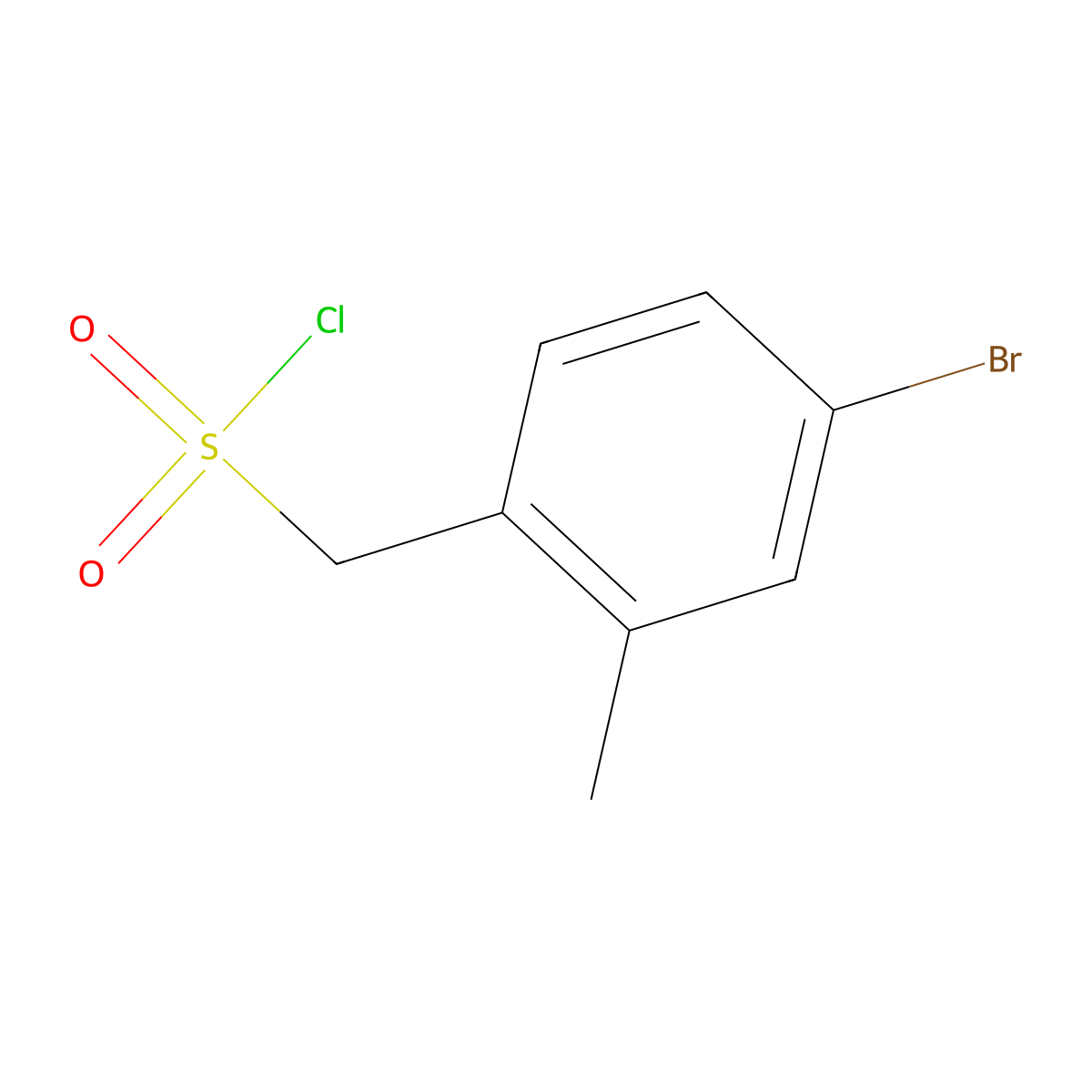 (4-Bromo-2-methylphenyl)methanesulfonyl chloride molecular structure, CAS 1541775-33-0