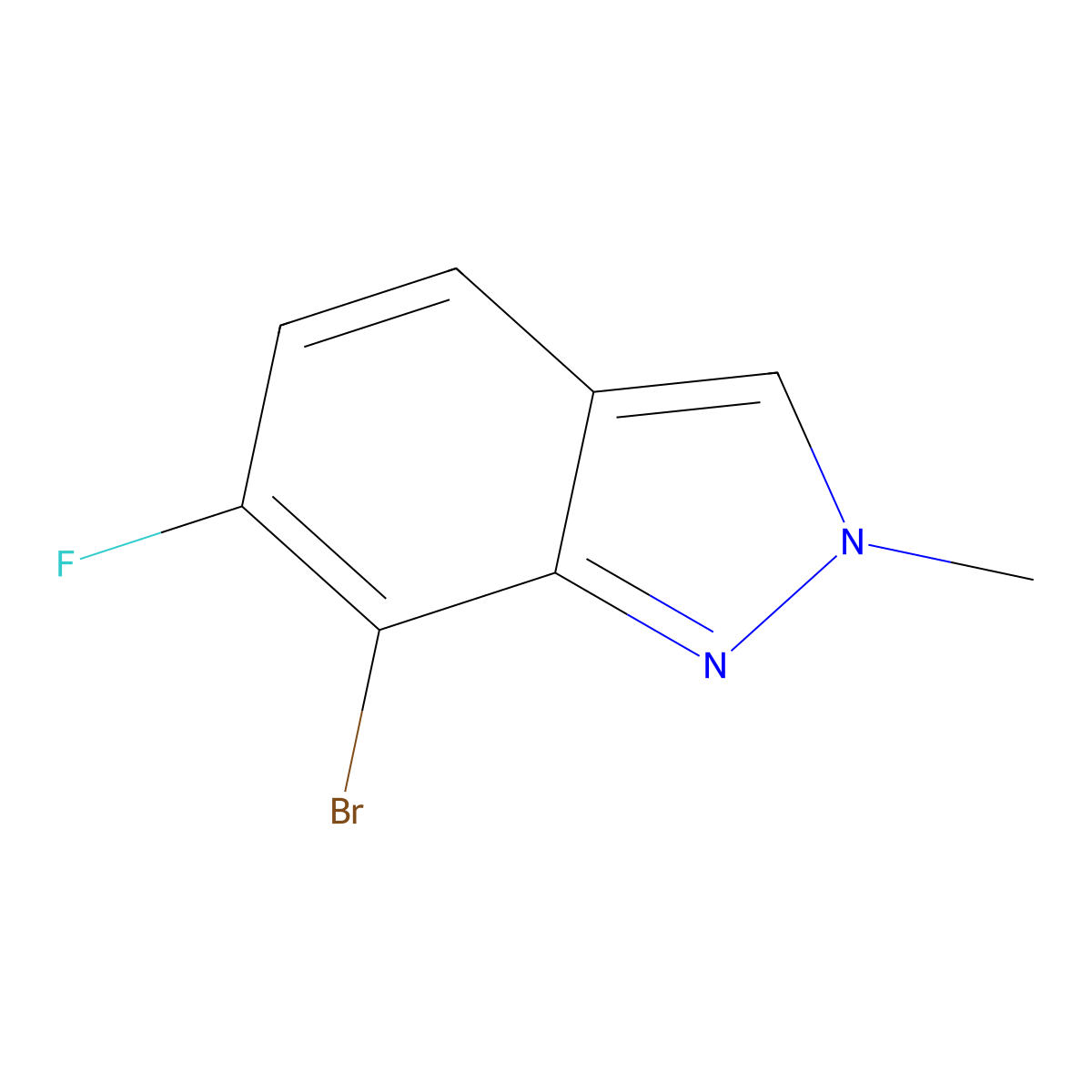 7-Bromo-6-fluoro-2-methyl-indazole molecular structure, CAS 1541782-62-0