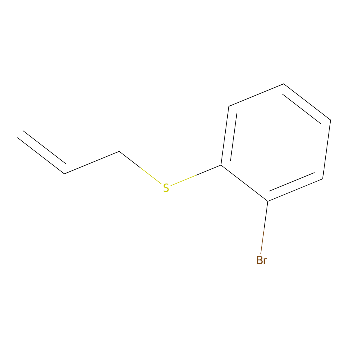 Benzene, 1-bromo-2-(2-propenylthio)- molecular structure, CAS 154180-30-0