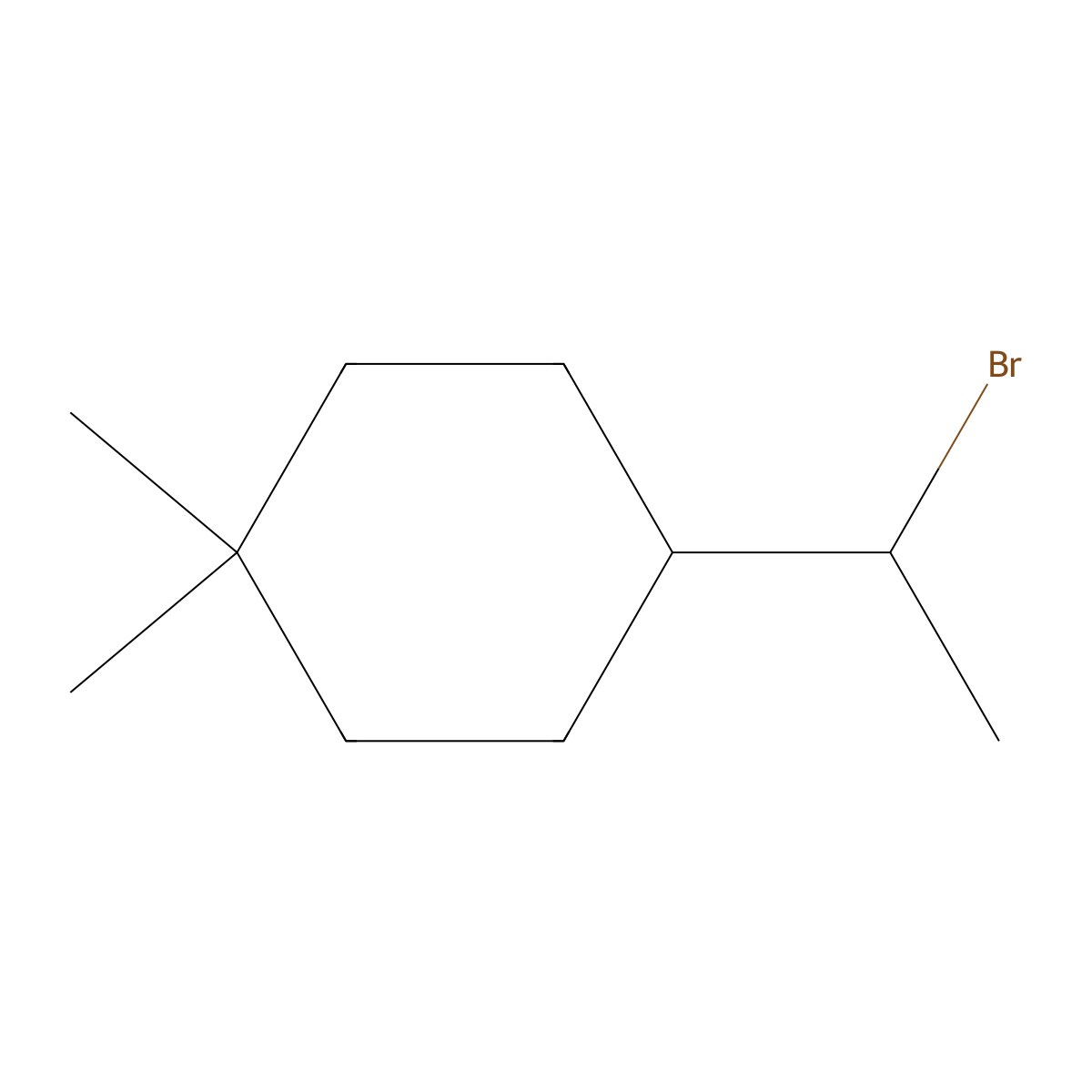 4-(1-Bromoethyl)-1,1-dimethylcyclohexane molecular structure, CAS 1541820-82-9