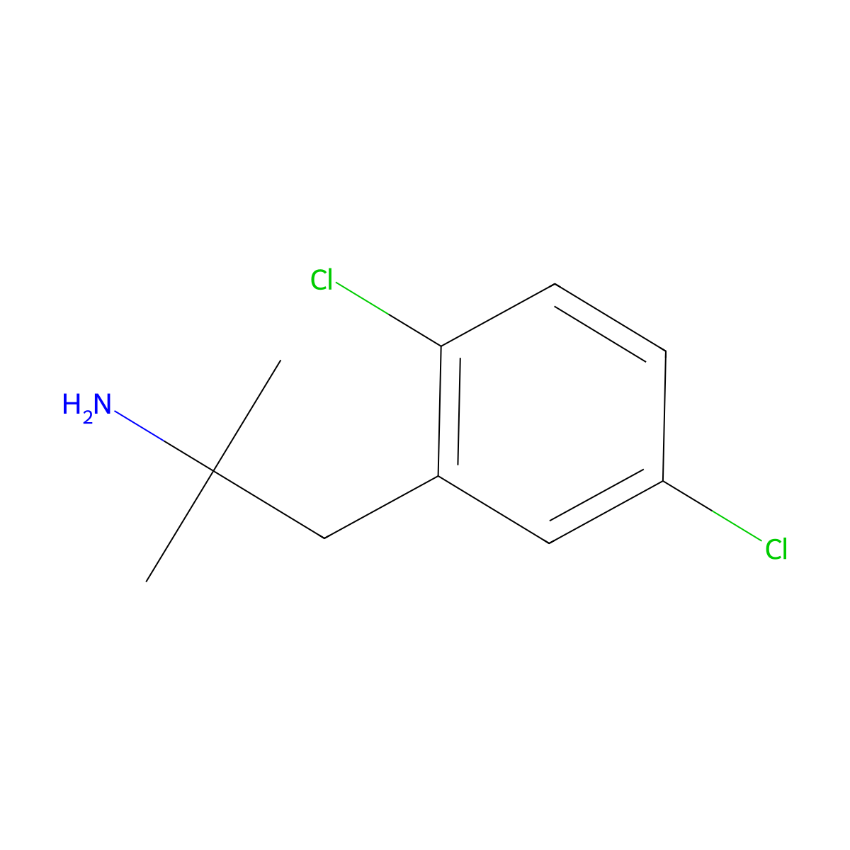 1-(2,5-Dichlorophenyl)-2-methylpropan-2-amine molecular structure, CAS 1541828-70-9