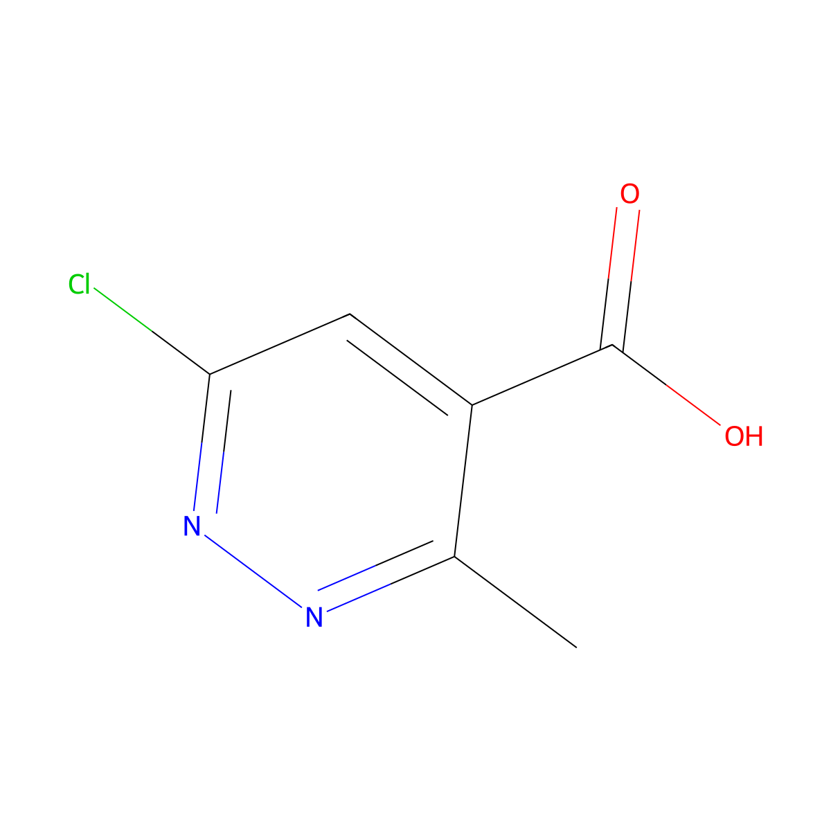 6-Chloro-3-methylpyridazine-4-carboxylic acid molecular structure, CAS 1541830-86-7
