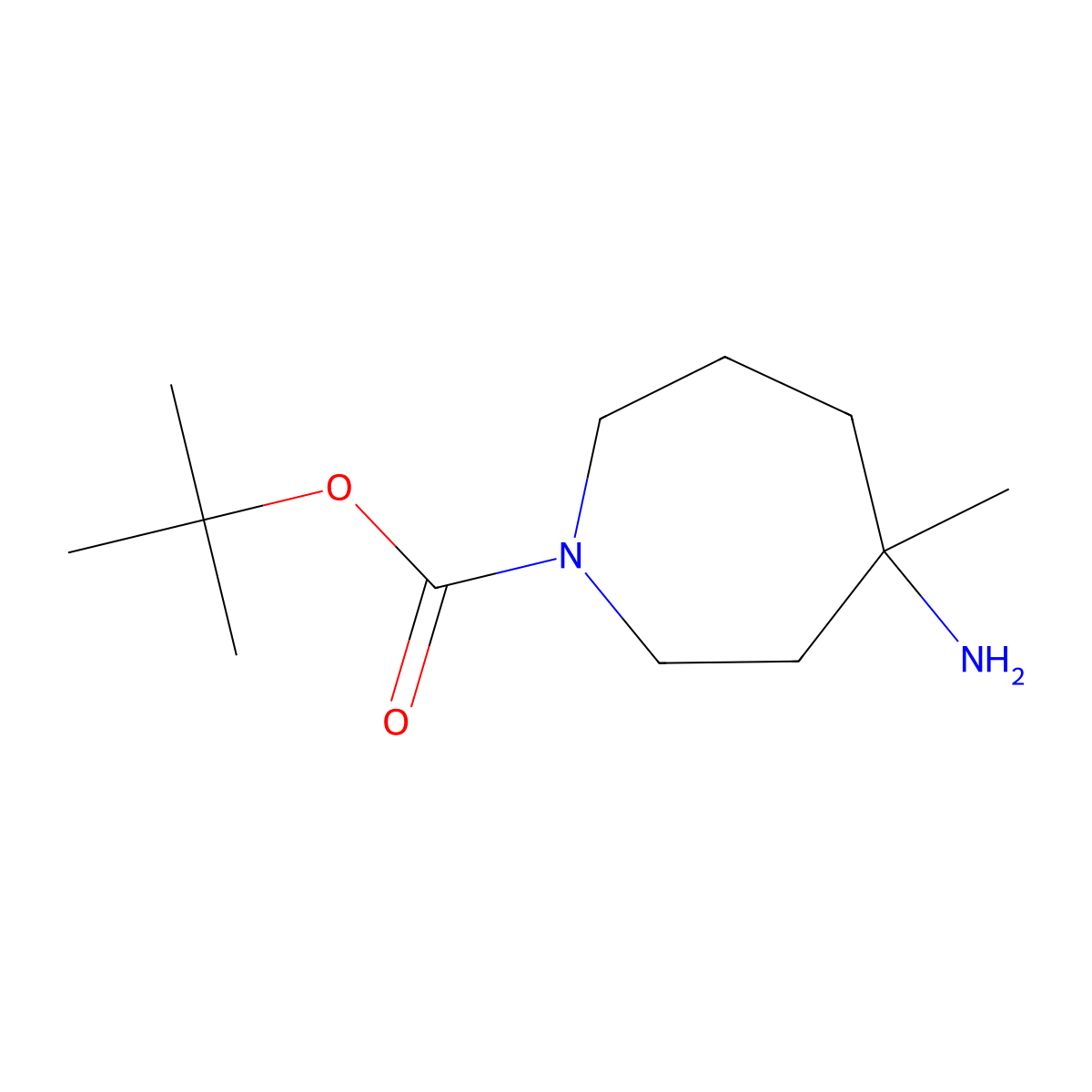 tert-Butyl 4-amino-4-methylazepane-1-carboxylate molecular structure, CAS 1541842-26-5