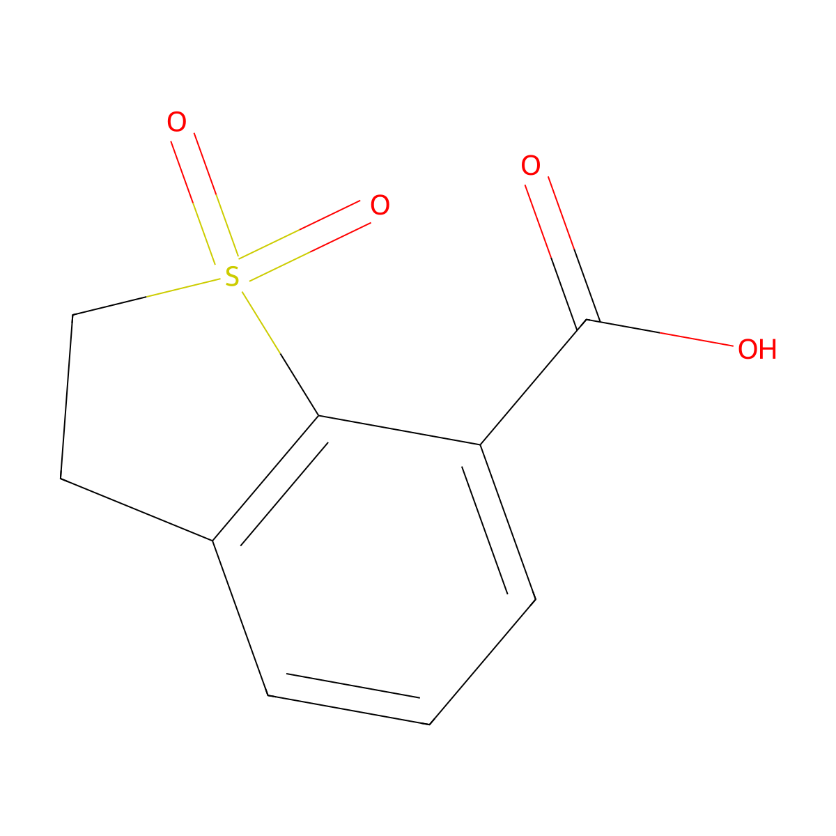 1,1-Dioxo-2,3-dihydro-1-benzothiophene-7-carboxylic acid molecular structure, CAS 1541843-15-5
