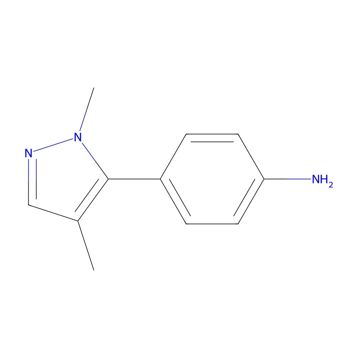 4-(1,4-Dimethyl-1H-pyrazol-5-yl)aniline molecular structure, CAS 1541862-50-3