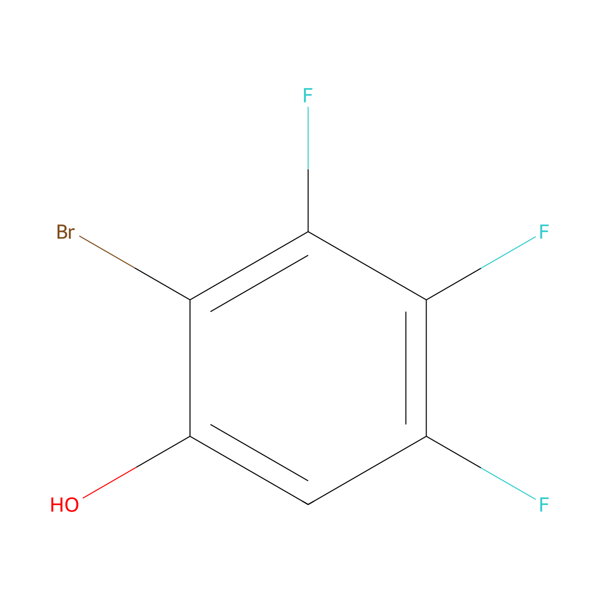 2-Bromo-3,4,5-trifluorophenol molecular structure, CAS 1541863-45-9