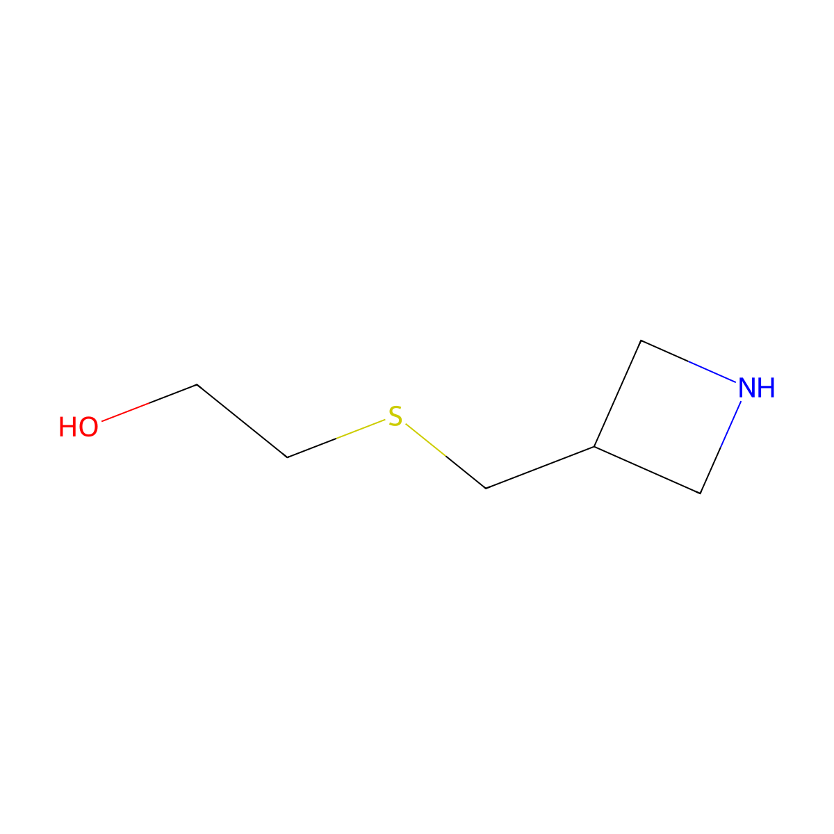 2-((Azetidin-3-ylmethyl)thio)ethan-1-ol molecular structure, CAS 1541875-45-9