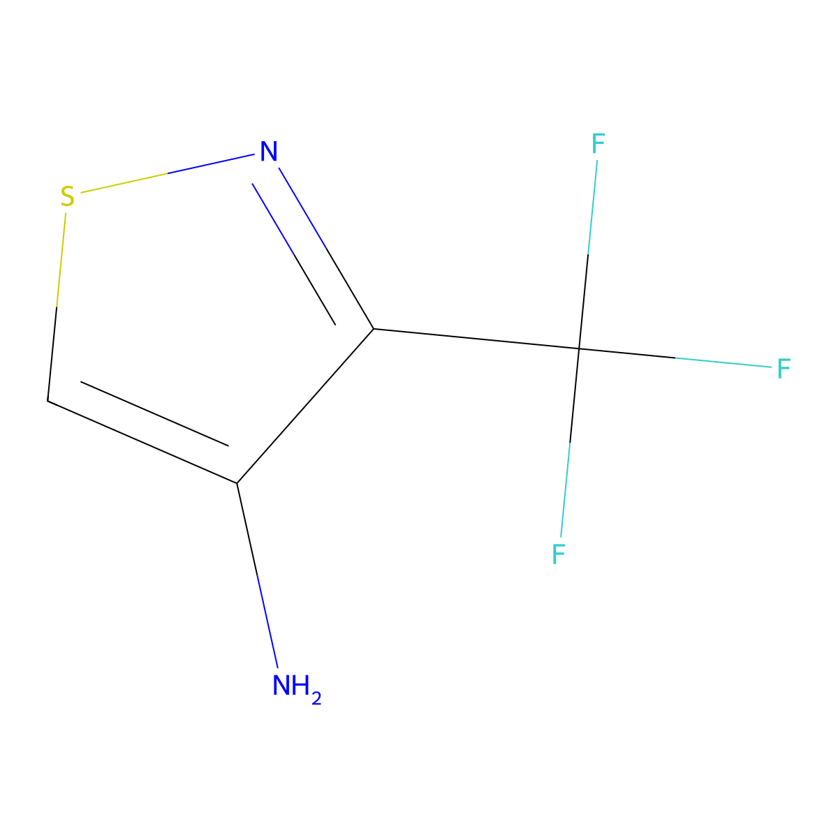 3-(Trifluoromethyl)-1,2-thiazol-4-amine molecular structure, CAS 1541876-67-8