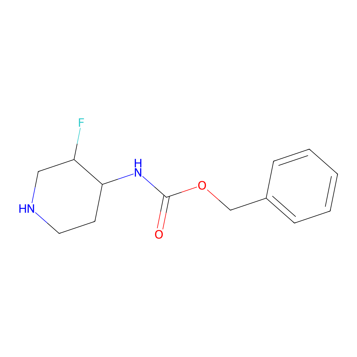 benzyl N-[(3R,4S)-3-fluoropiperidin-4-yl]carbamate molecular structure, CAS 1541901-34-1