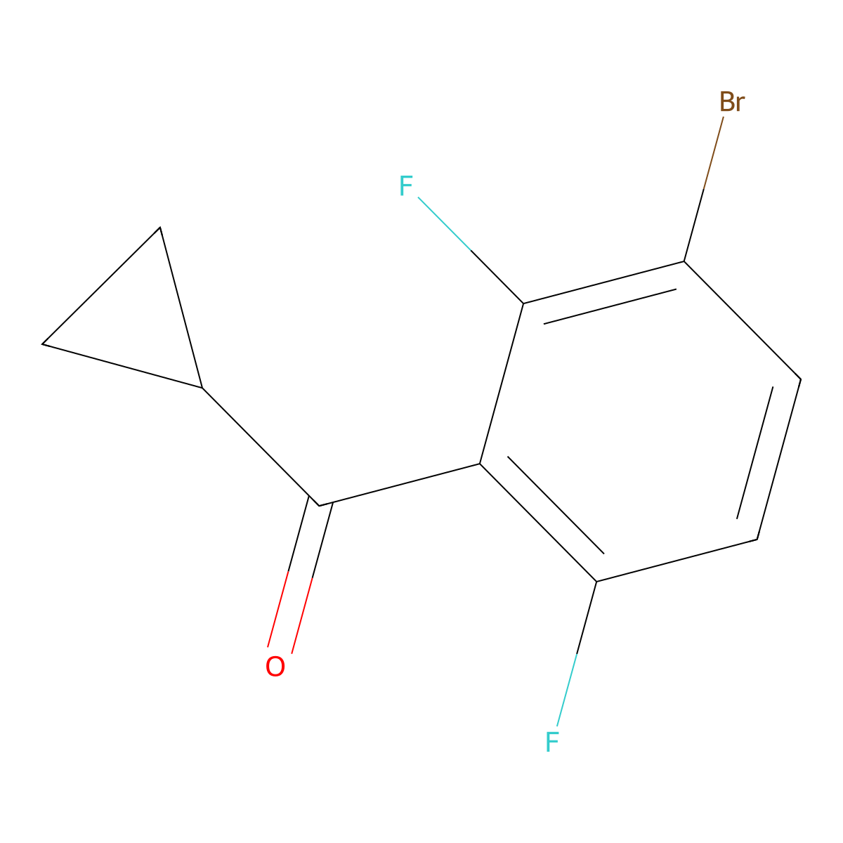 (3-Bromo-2,6-difluorophenyl)cyclopropylmethanone molecular structure, CAS 1541903-70-1