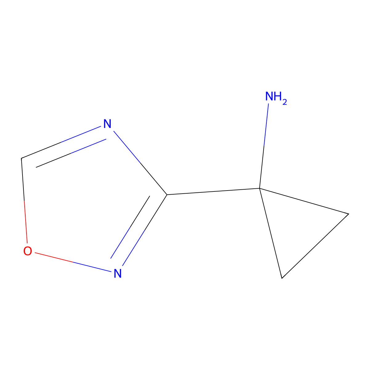 1-(1,2,4-Oxadiazol-3-yl)cyclopropan-1-amine molecular structure, CAS 1541904-49-7