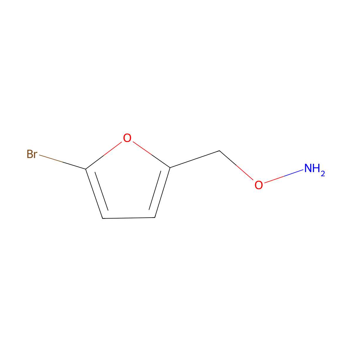 O-[(5-bromofuran-2-yl)methyl]hydroxylamine molecular structure, CAS 1541911-09-4