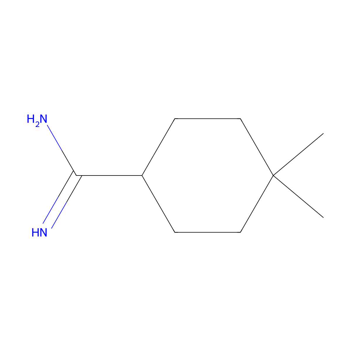 4,4-Dimethylcyclohexane-1-carboximidamide molecular structure, CAS 1541919-19-0