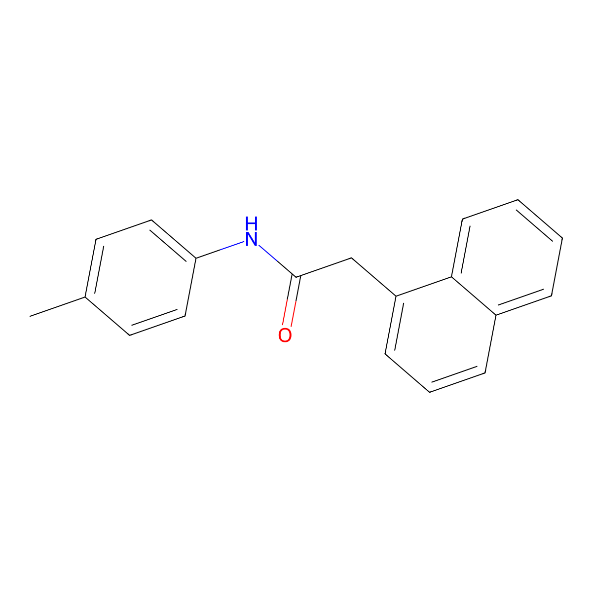 1-Naphthaleneacetamide, N-(4-methylphenyl)- molecular structure, CAS 154192-54-8