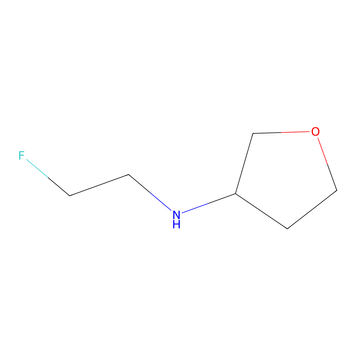 N-(2-fluoroethyl)oxolan-3-amine molecular structure, CAS 1541928-50-0