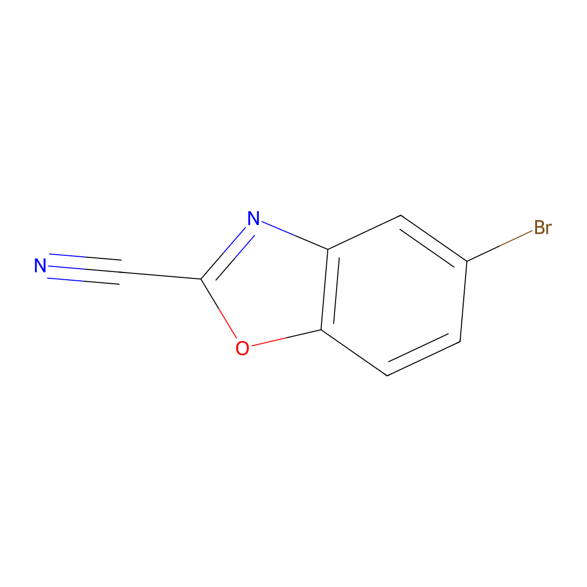 5-Bromo-1,3-benzoxazole-2-carbonitrile molecular structure, CAS 1541948-94-0