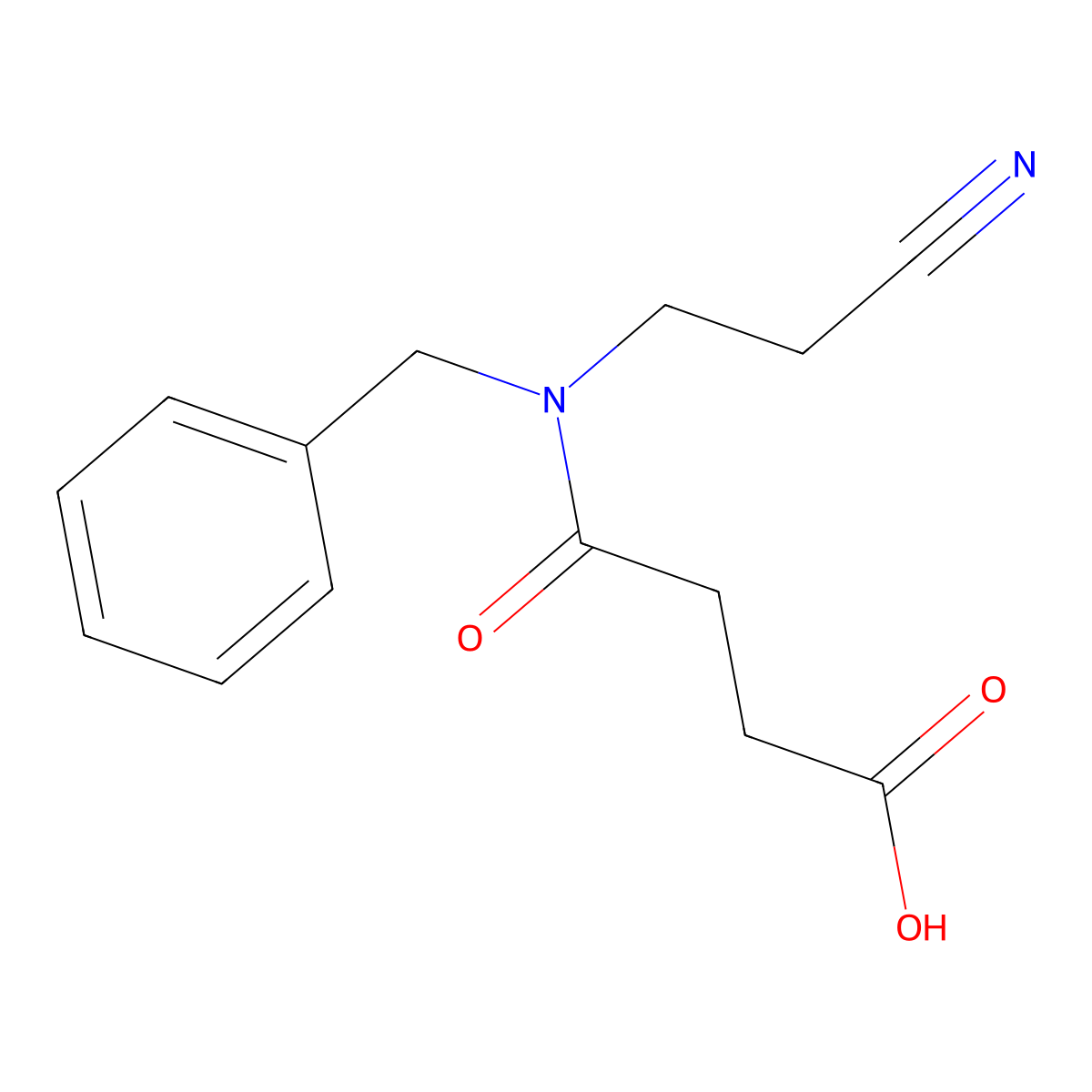4-[Benzyl(2-cyanoethyl)amino]-4-oxobutanoic acid molecular structure, CAS 154195-23-0