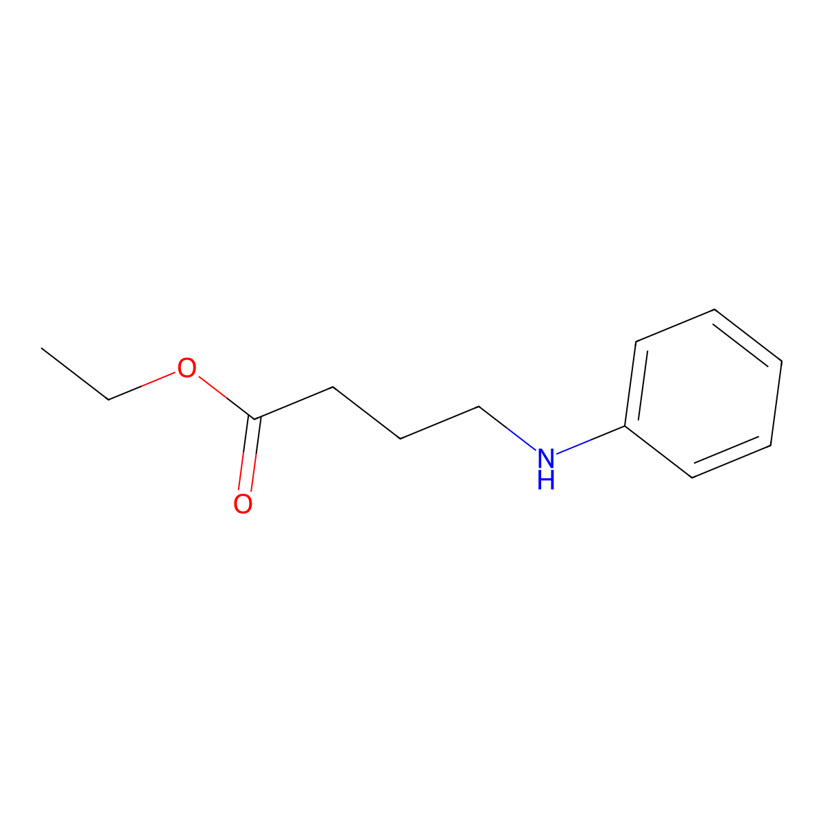 Ethyl 4-(phenylamino)butanoate molecular structure, CAS 154195-37-6
