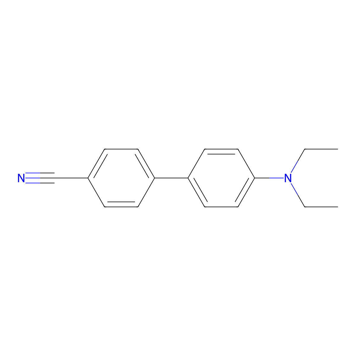 4'-(Diethylamino)[1,1'-biphenyl]-4-carbonitrile molecular structure, CAS 154195-65-0