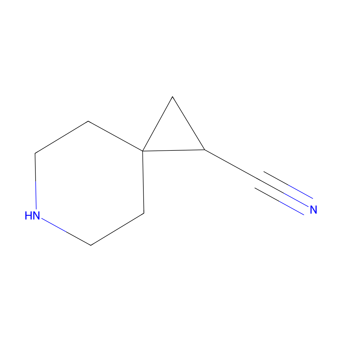 6-Azaspiro[2.5]octane-1-carbonitrile molecular structure, CAS 1541978-03-3