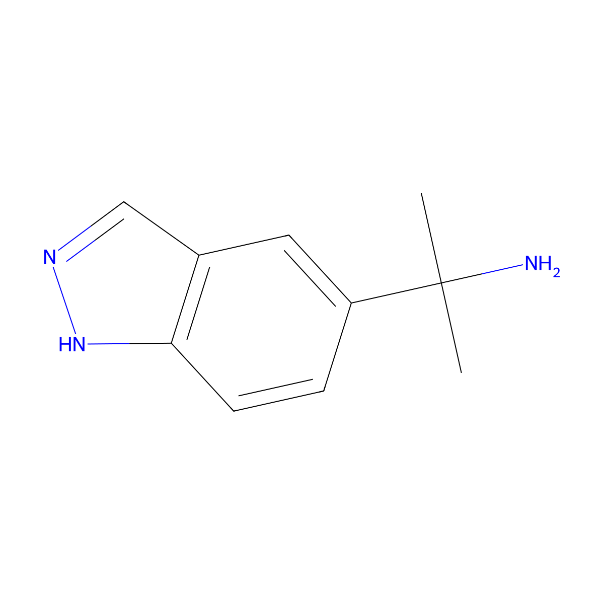 2-(1H-indazol-5-yl)propan-2-amine molecular structure, CAS 1541984-38-6
