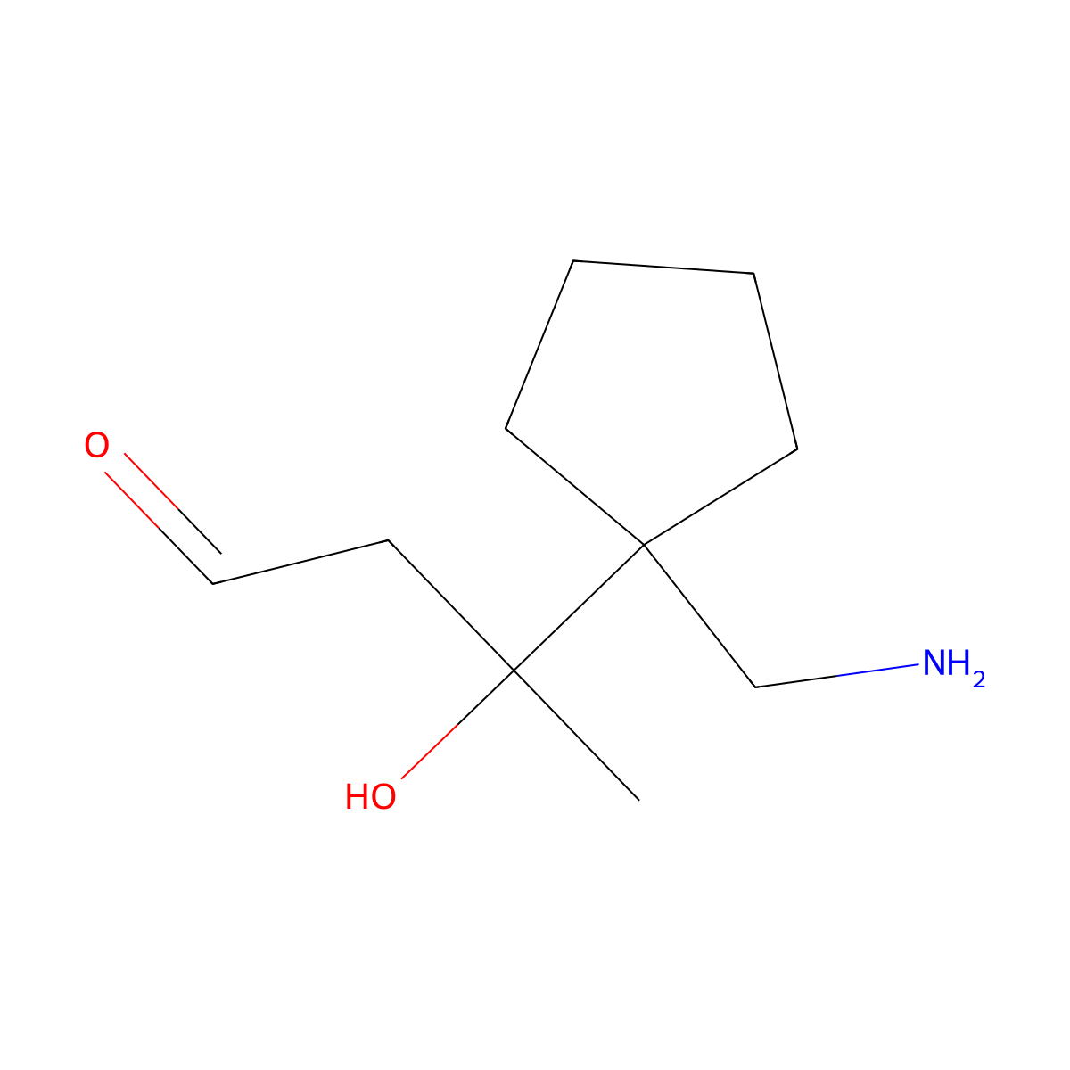 3-(1-(Aminomethyl)cyclopentyl)-3-hydroxybutanal molecular structure, CAS 1541993-25-2
