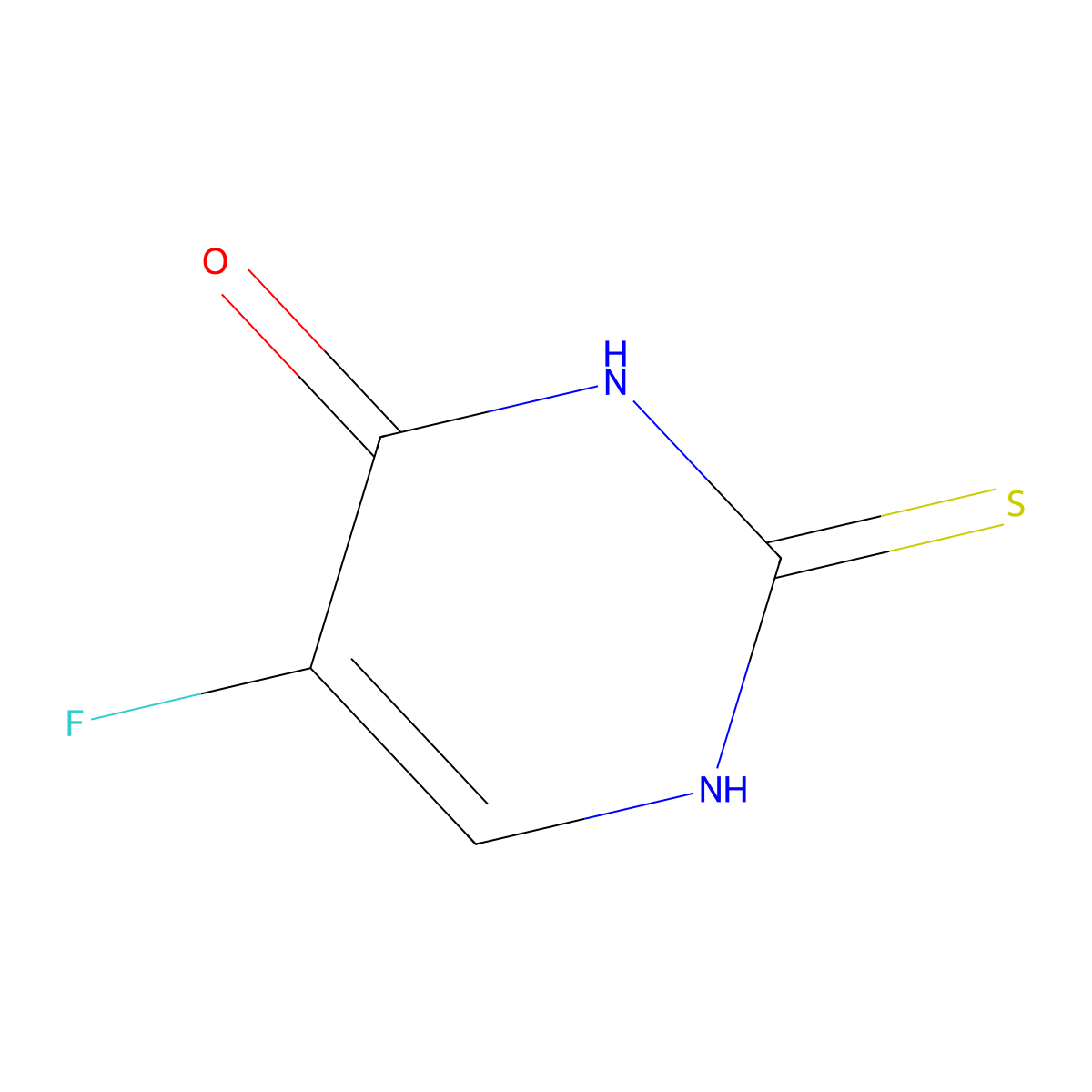 5-Fluoro-2-thioxo-2,3-dihydropyrimidin-4(1H)-one molecular structure, CAS 1542-23-0