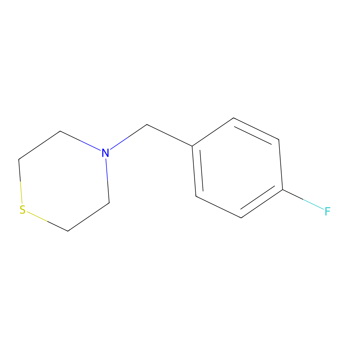 4-(4-Fluorobenzyl)thiomorpholine molecular structure, CAS 1542-56-9