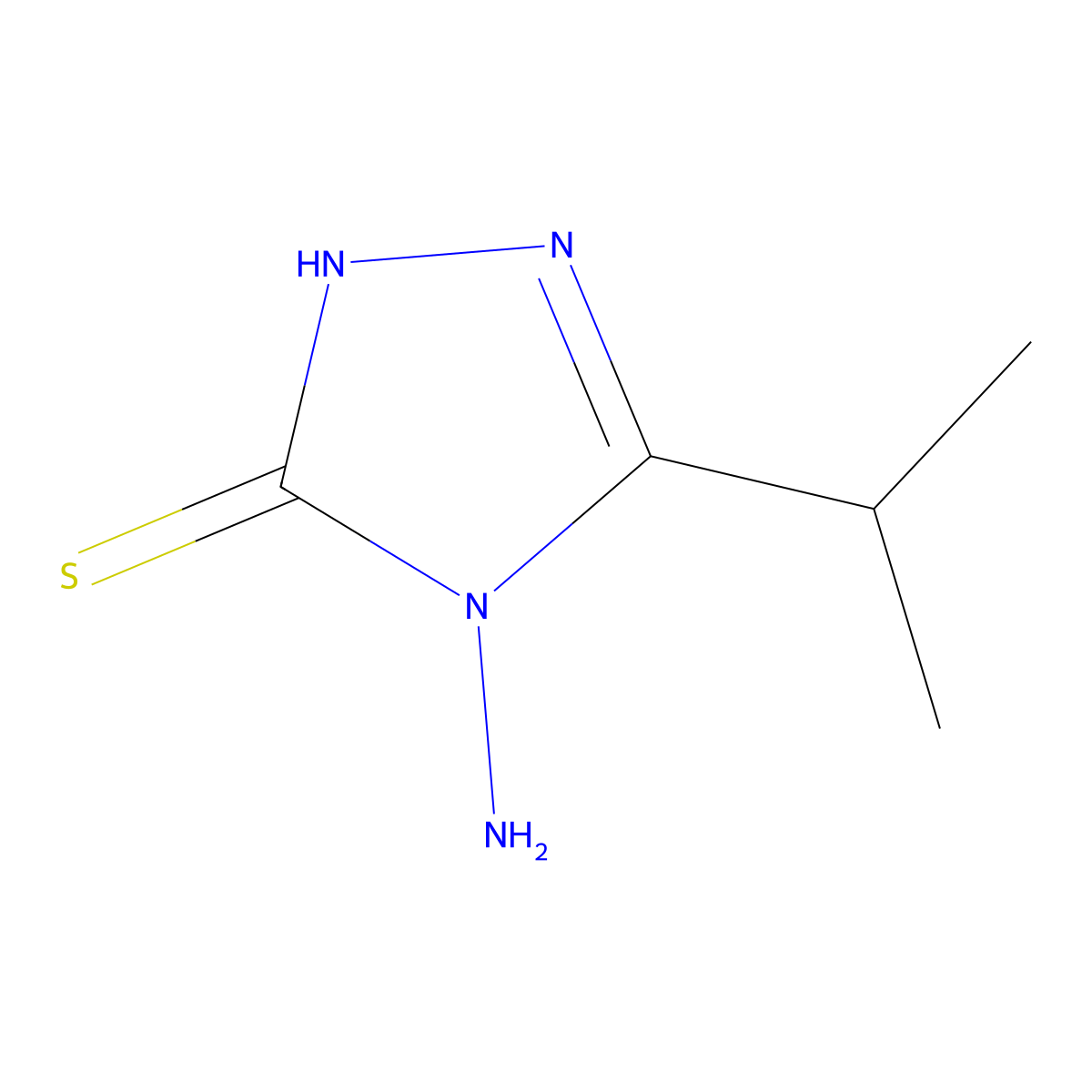 4-Amino-5-isopropyl-4H-1,2,4-triazole-3-thiol molecular structure, CAS 154200-56-3