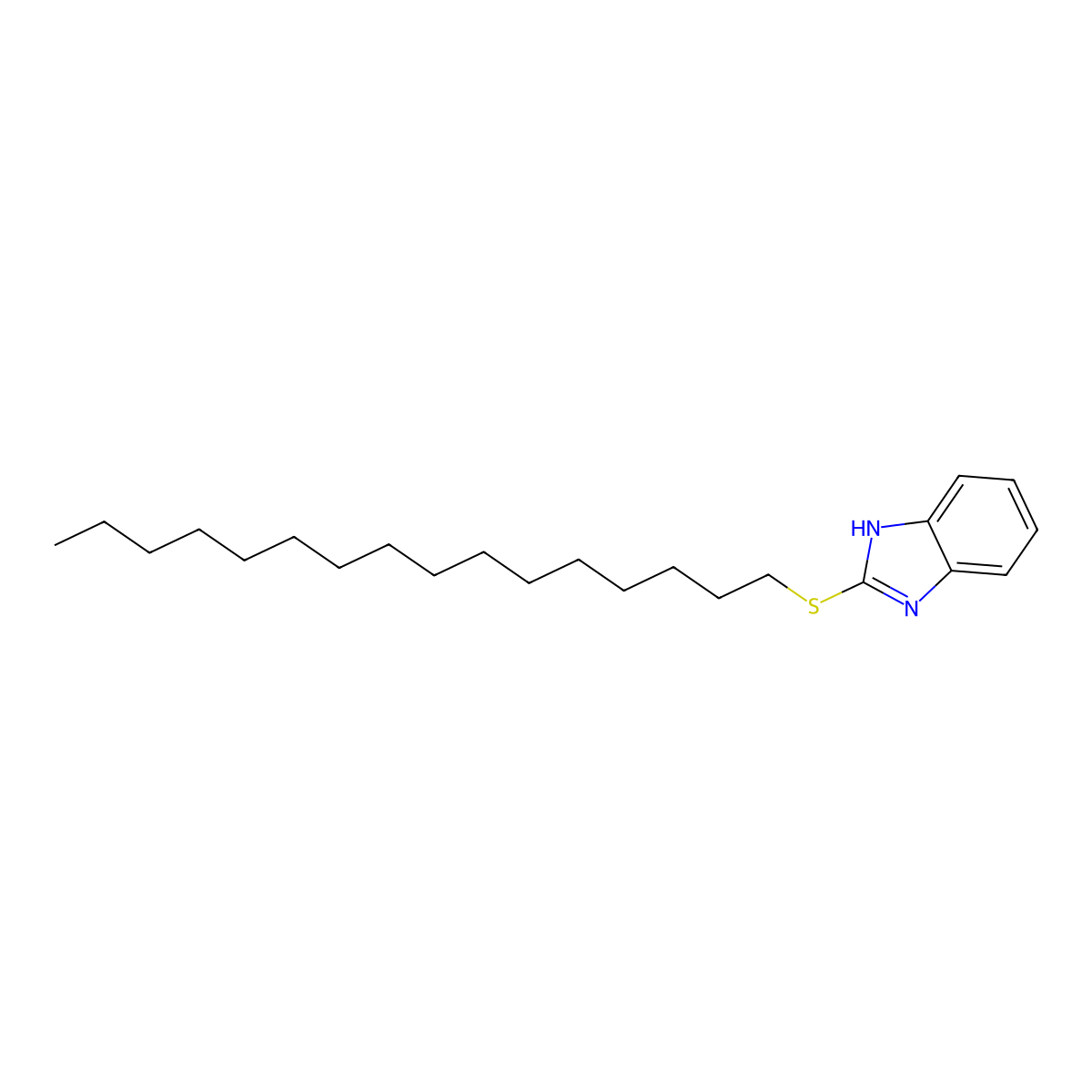 2-hexadecylsulfanyl-1H-benzimidazole molecular structure, CAS 154200-86-9