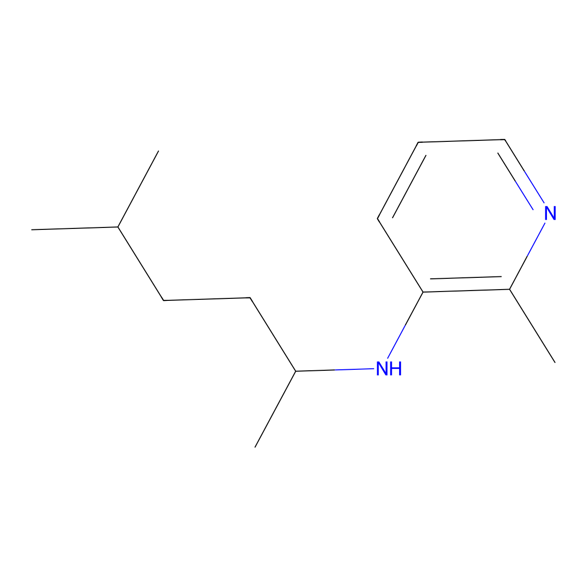 2-Methyl-N-(5-methylhexan-2-yl)pyridin-3-amine molecular structure, CAS 1542021-12-4