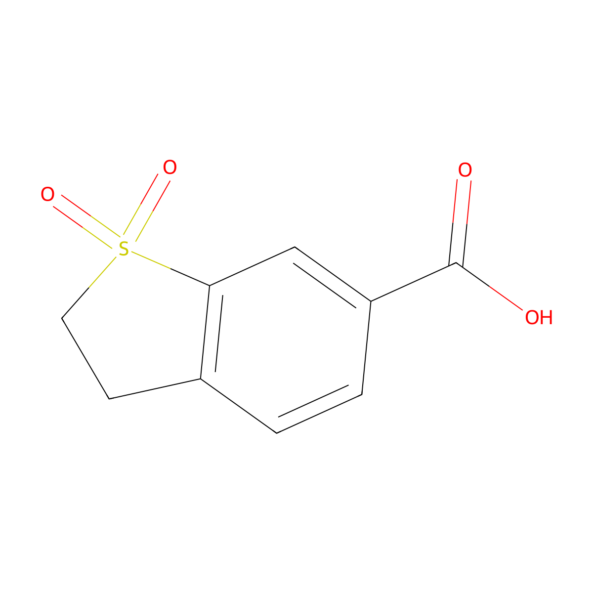 1,1-Dioxo-2,3-dihydro-1lambda6-benzothiophene-6-carboxylic acid molecular structure, CAS 1542025-11-5
