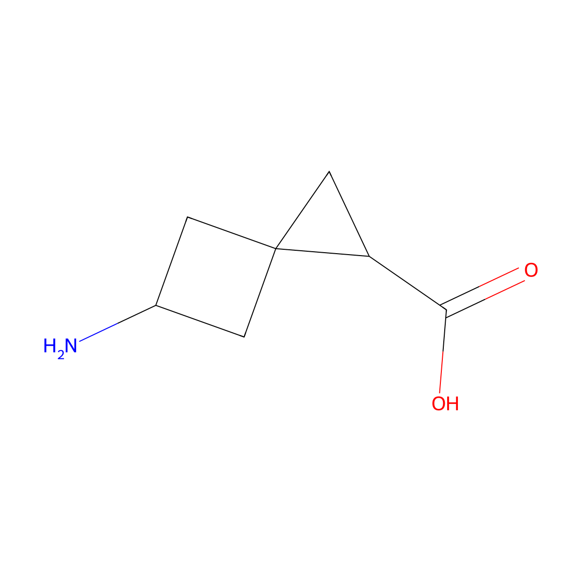 5-Aminospiro[2.3]hexane-1-carboxylic acid molecular structure, CAS 1542044-38-1