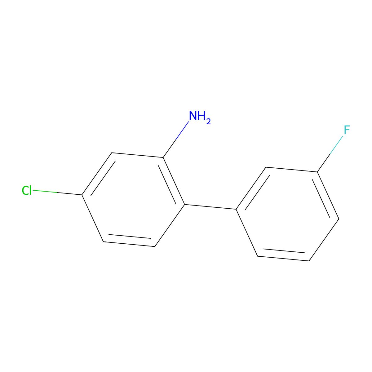 4-Chloro-3'-fluoro-biphenyl-2-ylamine molecular structure, CAS 1542044-55-2