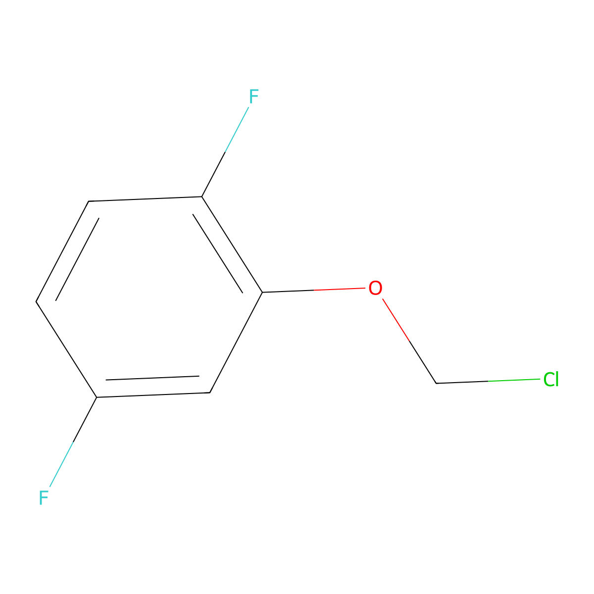 2-(Chloromethoxy)-1,4-difluorobenzene molecular structure, CAS 1542044-70-1