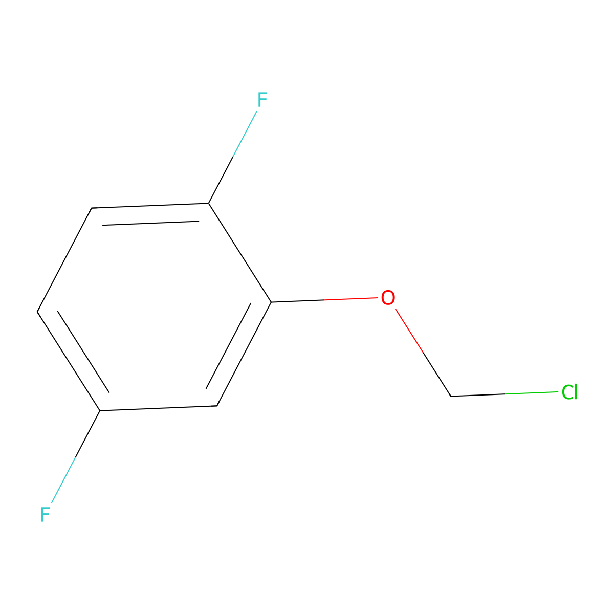 2-(Chloromethoxy)-1,4-difluorobenzene molecular structure, CAS 1542044-70-1