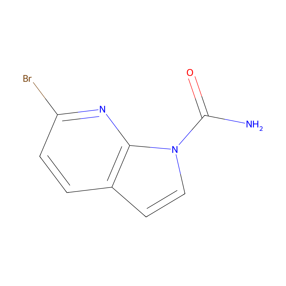 6-bromo-1H-pyrrolo[2,3-b]pyridine-1-carboxamide molecular structure, CAS 1542067-90-2