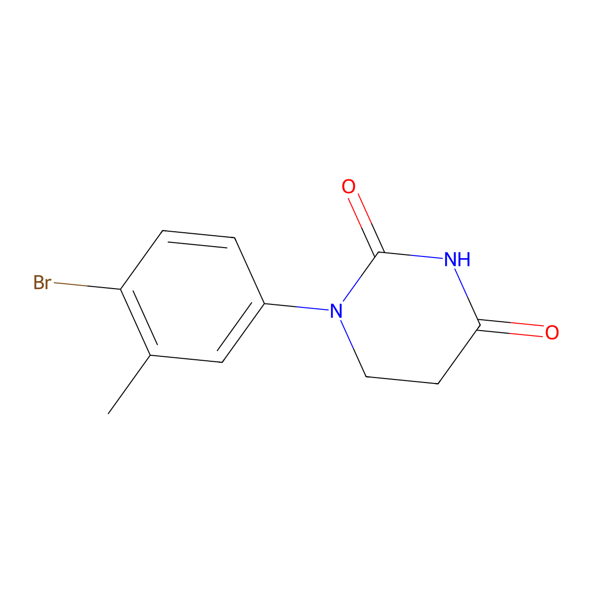 1-(4-Bromo-3-methylphenyl)dihydropyrimidine-2,4(1H,3H)-dione molecular structure, CAS 1542076-40-3