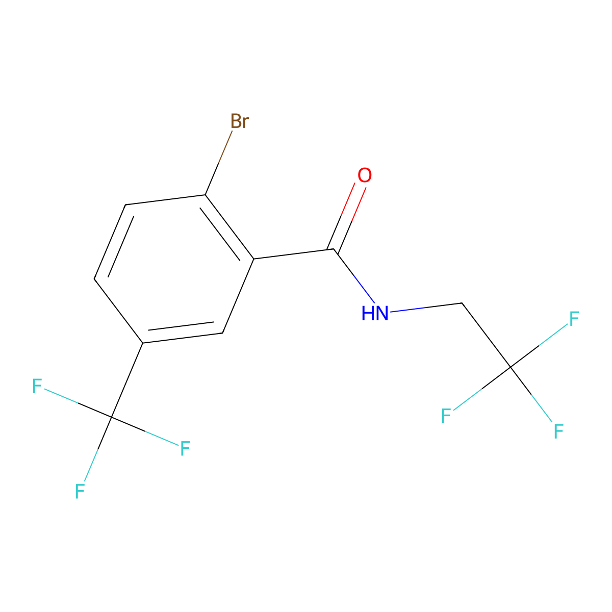 2-Bromo-N-(2,2,2-trifluoroethyl)-5-(trifluoromethyl)benzamide molecular structure, CAS 1542079-73-1